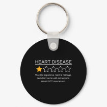 Star Rating Heart Attack Funny Heart Disease Aware Keychain