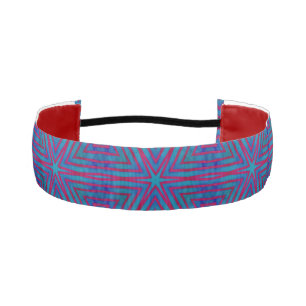 Star Red and Blue Geometric Athletic Headband