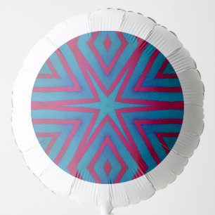 Star Red and Blue Geometric Balloon