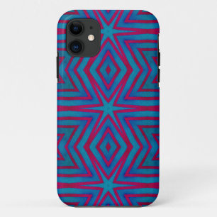 Star Red and Blue Geometric iPhone 11 Case