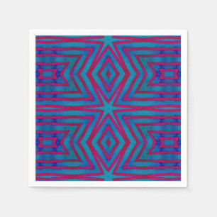 Star Red and Blue Geometric Napkins