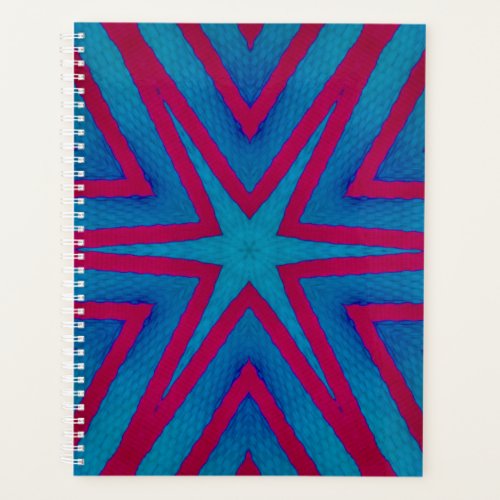 Star Red and Blue Geometric Planner