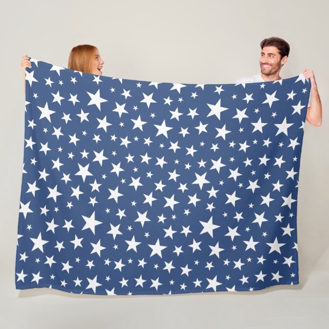 Star Repeating Pattern Fleece Blanket (In Situ)