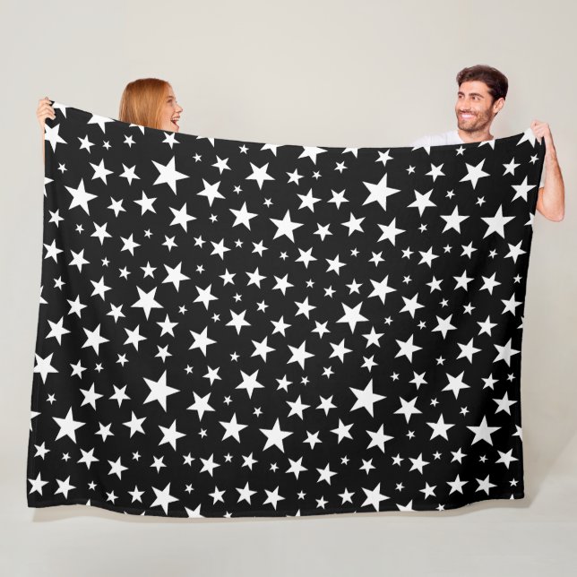 Star Repeating Pattern Fleece Blanket (In Situ)