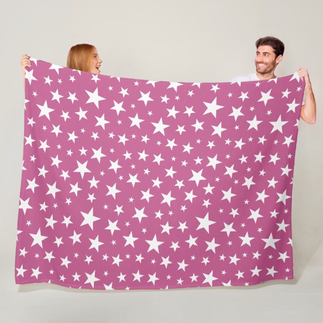 Star Repeating Pattern Fleece Blanket (In Situ)