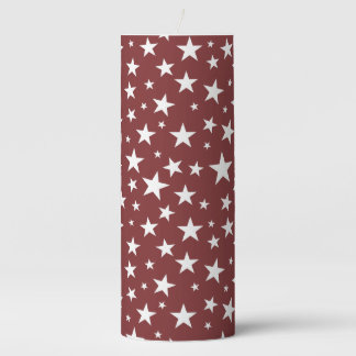 Star Repeating Pattern Pillar Candle