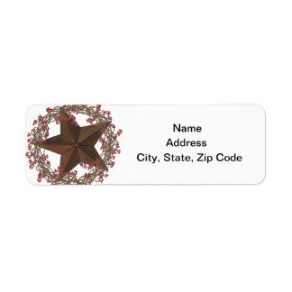 Star Return Address Label