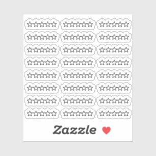 Star Review Book Movie Rating Blank Planner Sticker