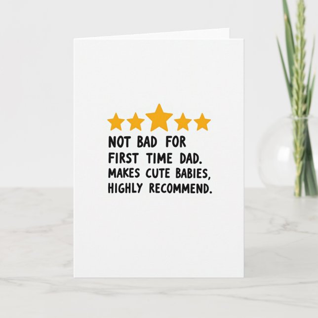 Star Review Fathers Day Card (Front)