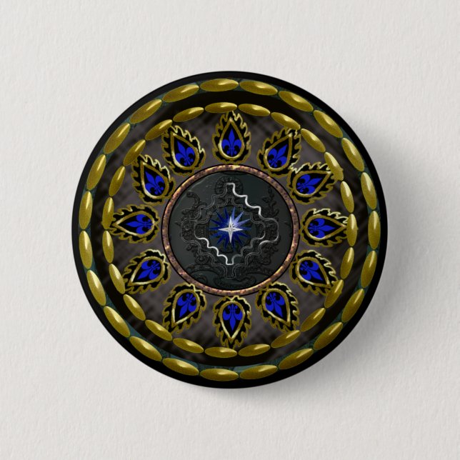 star round mourning button (Front)