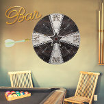 Star Rustic Wood Tone Family Monogram   Dart Board<br><div class="desc">Cozy Living. A warm rustic Wood Monogram Star Triangle dart board makes the perfect personalized gift,  it's great for weddings,  parties,  family reunions,  and just everyday fun. Our easy-to-use template makes personalizing easy.</div>