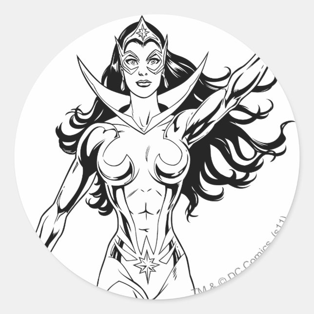 Star Sapphire 6 Classic Round Sticker (Front)
