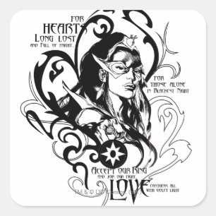 Star Sapphire Graphic 2 Square Sticker