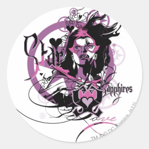 Star Sapphire Graphic 6 Classic Round Sticker