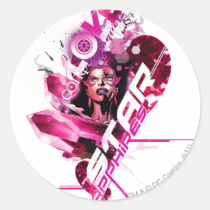 Star Sapphire Graphic 8 Classic Round Sticker