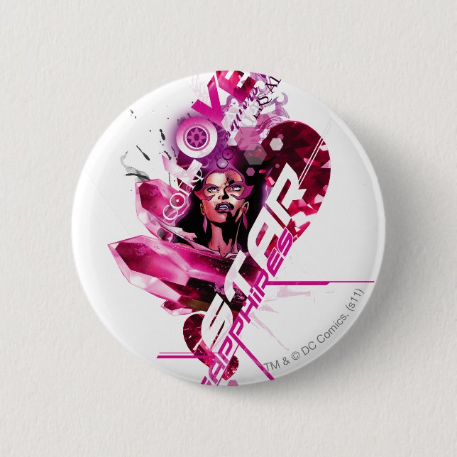 Star Sapphire Graphic 8 Pinback Button (Front)