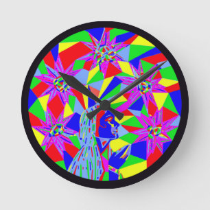 Star Seeker Round Clock