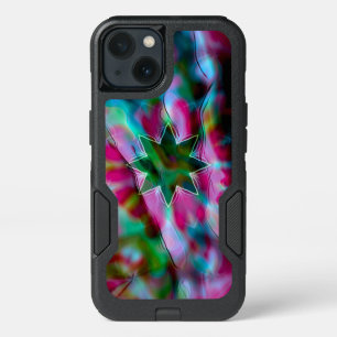 Star shadows on flowery spots, colors to dark pink iPhone 13 case