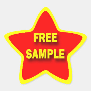 Star Shape FREE SAMPLE Retail Sticker