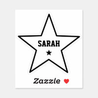 Stylish Name Sticker, Zazzle