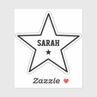 Stylish Name Sticker, Zazzle