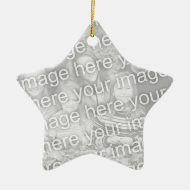 Star shape photo ornament | Add your picture image (Front)