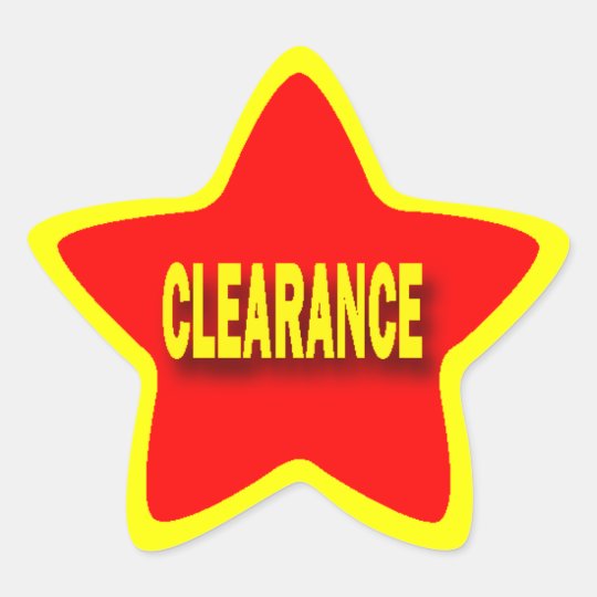 Star Shape Retail Clearance Stickers | Zazzle.com