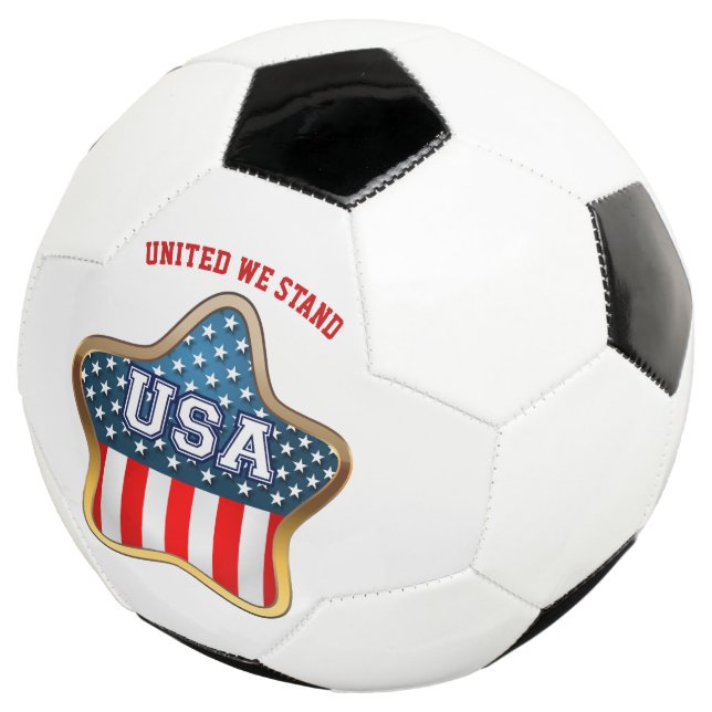 Star-Shaped American Flag Soccer Ball (Three Quarter)