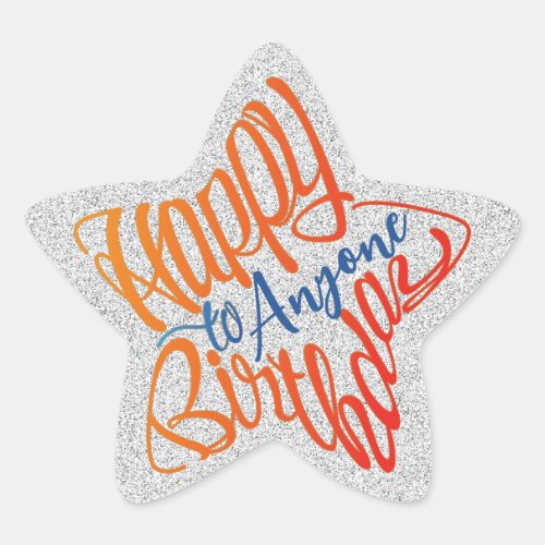 friend family star shaped customize name various colors emotional hybrid typography design