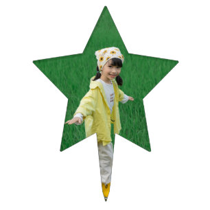 Star-Shaped Photo Cake Topper Customized for You