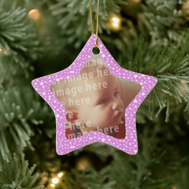 ceramic star ceramic photo ornaments
