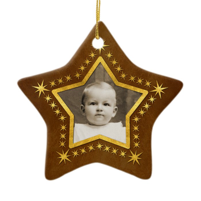 Star Shaped Photo Frame Christmas Tree Ornament