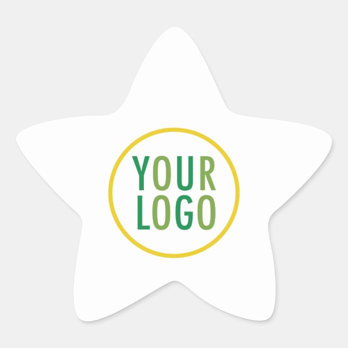 Star Shaped Promotional Stickers with Company Logo | Zazzle.com