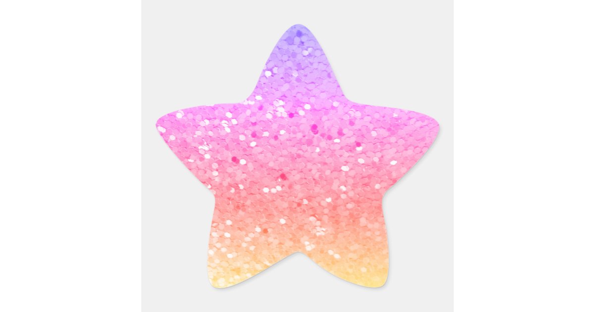 Rainbow Glitter Star Stickers