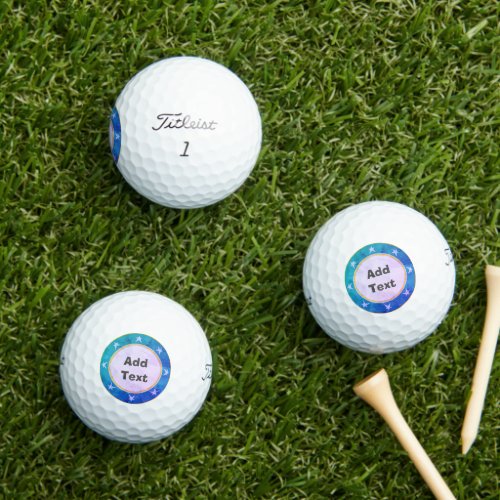 Star Shield Add Text Golf Balls