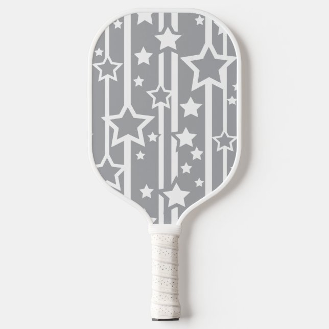 Star Shower Silver Gray Pickleball Paddle (Front)