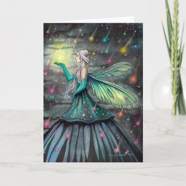 Star Showers Celestial Fairy Fantasy Art Card (Front)