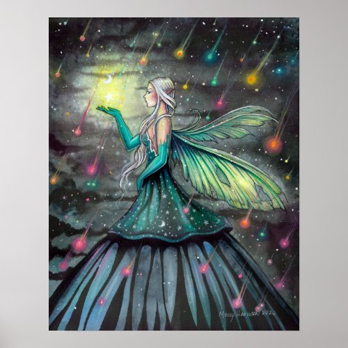 Star Showers Fairy Fantasy Art by Molly Harrison Poster