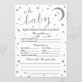 Star Silver Glitter Predictions and Advice Card