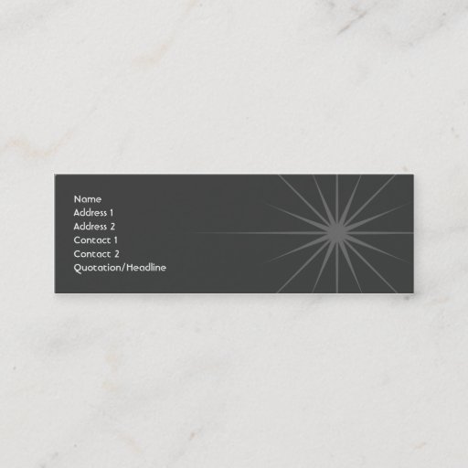Customizable Star - Skinny Business Cards