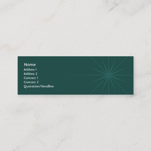 Customizable Star - Skinny Business Card Templates
