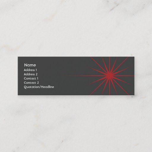Customizable Star - Skinny Business Card Template