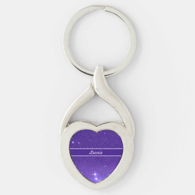 star sky blue pattern keychain (Front)