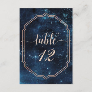 Star Sky Celestial Galaxy Table Number Seating