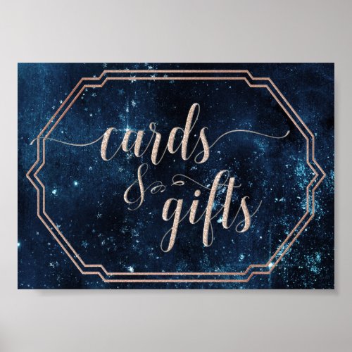 Star Sky Celestial Galaxy Wedding Cards  Gifts Poster