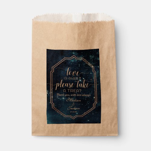 Star Sky Celestial Galaxy Wedding Love is Sweet Favor Bag