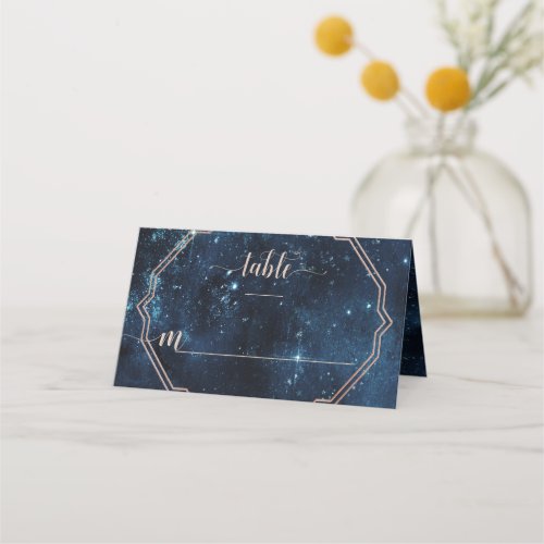 Star Sky Celestial Galaxy Wedding Table Number Place Card