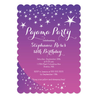 birthday party sleepover invitations