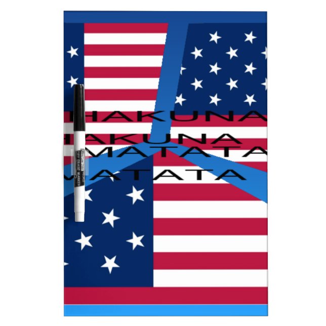 Star Spangle Hakuna Matata: Patriotic Collage Appa Dry Erase Board (Front)