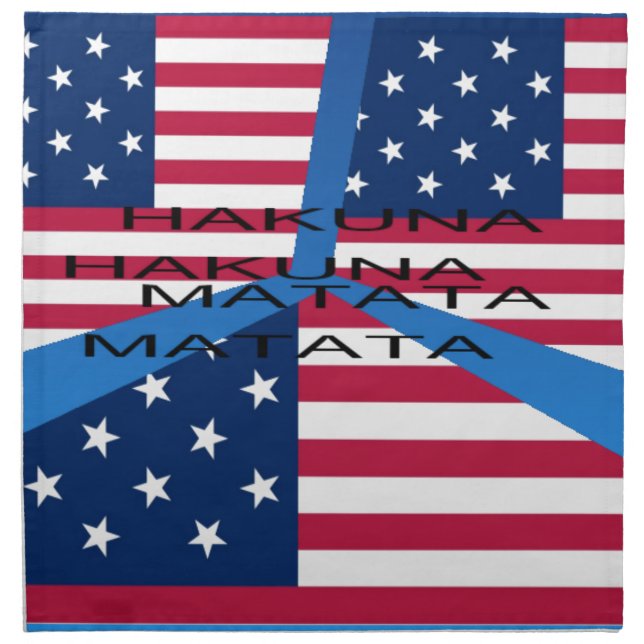 Star Spangle Hakuna Matata: Patriotic Collage Appa Napkin (Front)